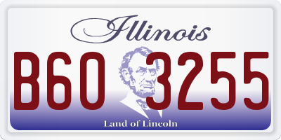 IL license plate B603255