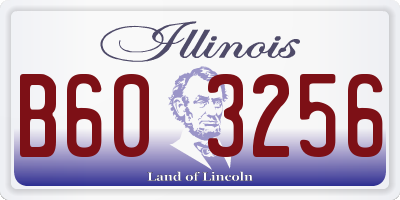 IL license plate B603256