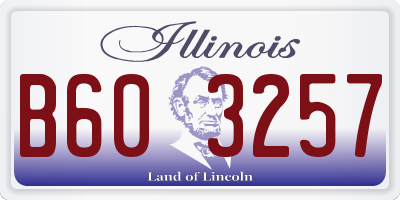 IL license plate B603257