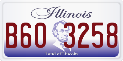 IL license plate B603258