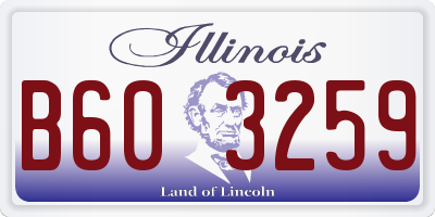 IL license plate B603259