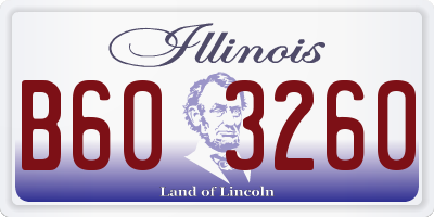 IL license plate B603260