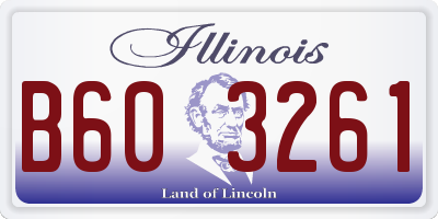 IL license plate B603261