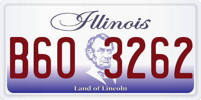 IL license plate B603262