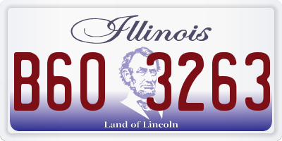 IL license plate B603263