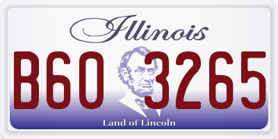 IL license plate B603265