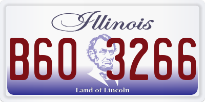 IL license plate B603266