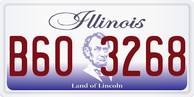 IL license plate B603268