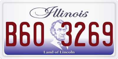 IL license plate B603269