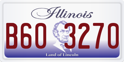 IL license plate B603270
