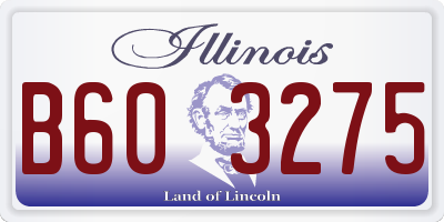 IL license plate B603275