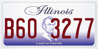 IL license plate B603277