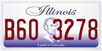 IL license plate B603278
