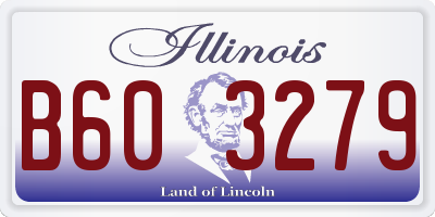 IL license plate B603279