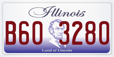 IL license plate B603280