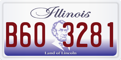 IL license plate B603281