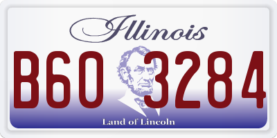 IL license plate B603284
