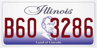 IL license plate B603286