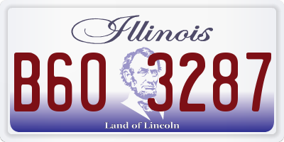 IL license plate B603287