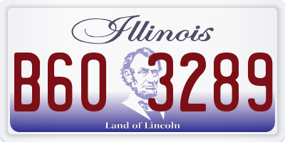 IL license plate B603289