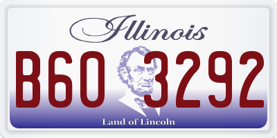IL license plate B603292