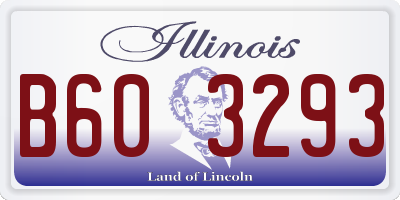 IL license plate B603293