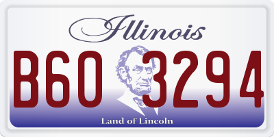 IL license plate B603294