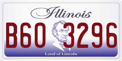 IL license plate B603296