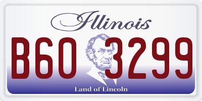IL license plate B603299