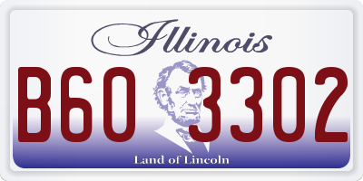 IL license plate B603302