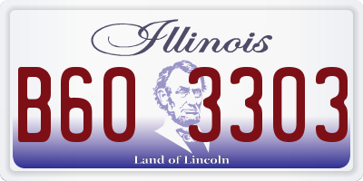 IL license plate B603303