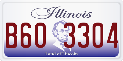 IL license plate B603304