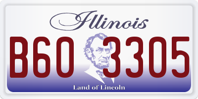 IL license plate B603305