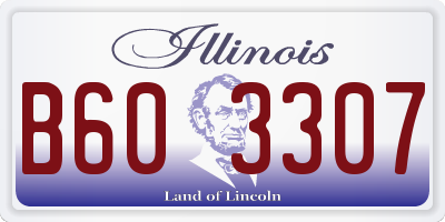 IL license plate B603307