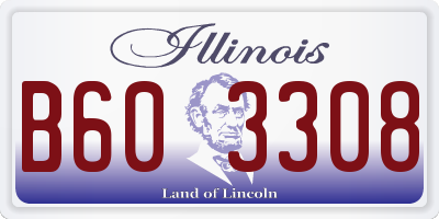 IL license plate B603308