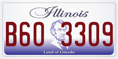 IL license plate B603309