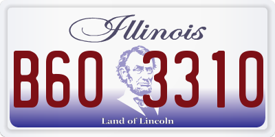 IL license plate B603310