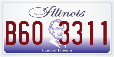 IL license plate B603311