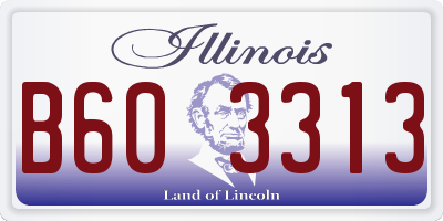 IL license plate B603313