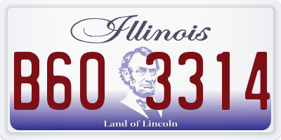 IL license plate B603314