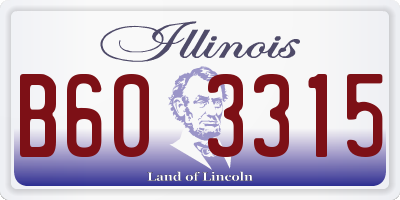 IL license plate B603315