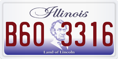 IL license plate B603316