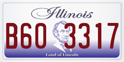 IL license plate B603317