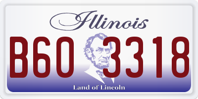 IL license plate B603318