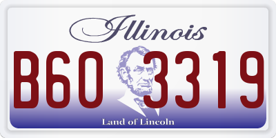 IL license plate B603319