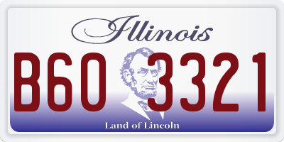 IL license plate B603321