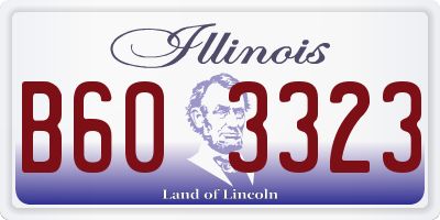 IL license plate B603323