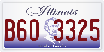 IL license plate B603325