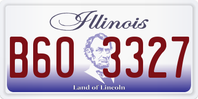 IL license plate B603327