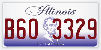 IL license plate B603329